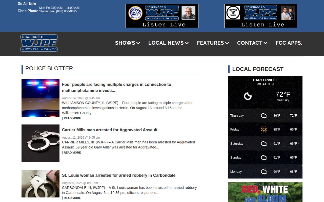 Jefferson County crime news record source, WJPF Police Blotter